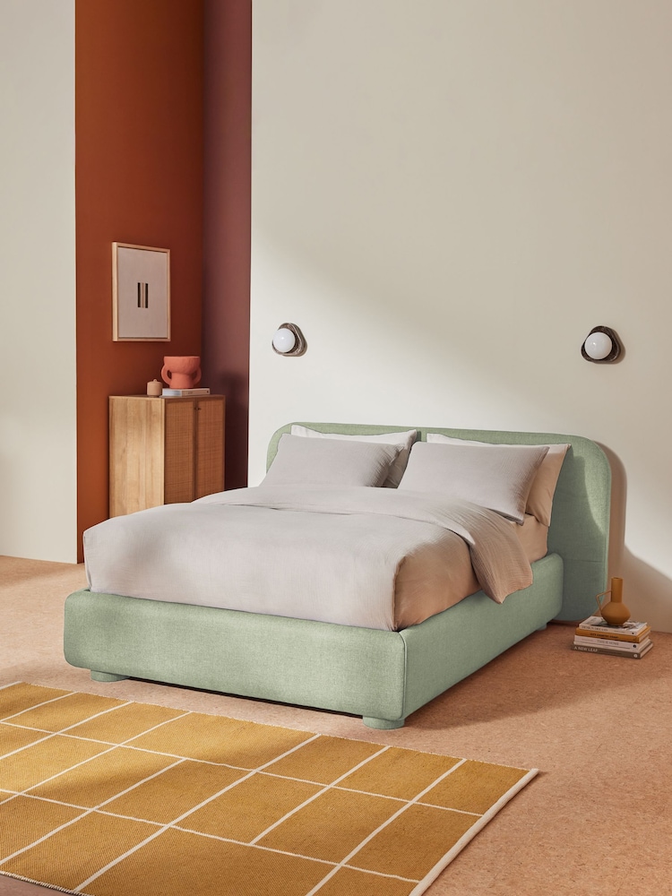 MADE.COM Sage Green Hanson Ottoman Storage Bed - Image 1 of 5