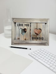 Personalised Father's Day Wooden Heart Shutter Photo Frame by Jonnys Sister - Image 1 of 4