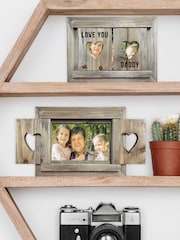 Personalised Father's Day Wooden Heart Shutter Photo Frame by Jonnys Sister - Image 2 of 4