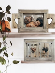 Personalised Father's Day Wooden Heart Shutter Photo Frame by Jonnys Sister - Image 3 of 4