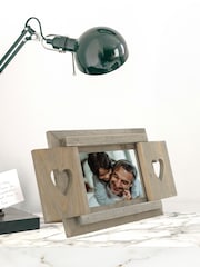 Personalised Father's Day Wooden Heart Shutter Photo Frame by Jonnys Sister - Image 4 of 4