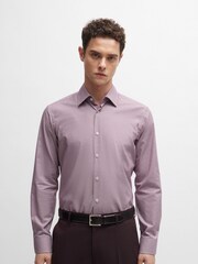 BOSS Red Regular-Fit Houndstooth Stretch Cotton Shirt - Image 1 of 6