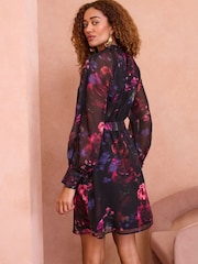 Love & Roses Minikleid mit Schlüssellochausschnitt - Bild 4 von 4