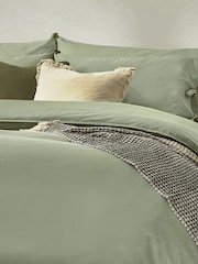 Yard Soft Sage Mallow Bowtie 100% Cotton Duvet Cover Set - Image 3 of 4
