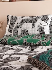 Furn Jungle Green Wildcat Animal Duvet Cover Set - Image 4 of 5