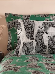 Furn Jungle Green Wildcat Animal Duvet Cover Set - Image 5 of 5