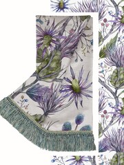 Voyage Maison Violet Elysium Floral Fringed Throw - Image 1 of 1