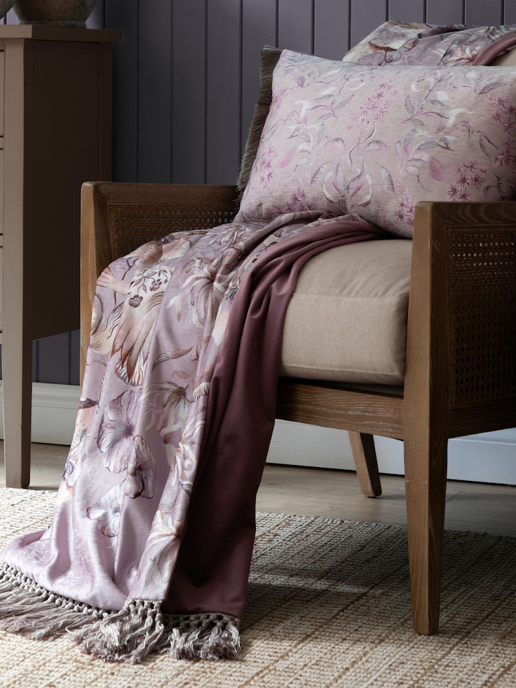 Voyage Maison Viola Floella Floral Fringed Throw - Image 1 of 7