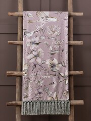Voyage Maison Viola Floella Floral Fringed Throw - Image 3 of 7