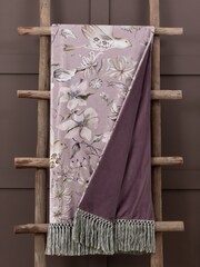 Voyage Maison Viola Floella Floral Fringed Throw - Image 4 of 7