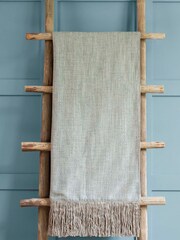 Voyage Maison Teal Jedburgh Woven Fringed Throw - Image 1 of 1