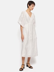 Jigsaw White Textured Jacquard Dress - Image 2 of 8