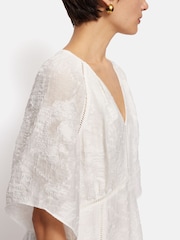Jigsaw White Textured Jacquard Dress - Image 3 of 8