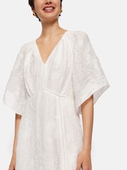 Jigsaw White Textured Jacquard Dress - Image 5 of 8