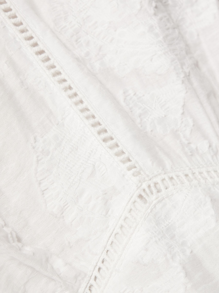 Jigsaw White Textured Jacquard Dress - Image 8 of 8