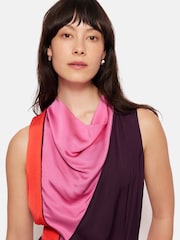 Jigsaw Purple Colourblock Satin Dress - Image 2 of 6