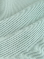 Sage Green Textured Fabric 100% Cotton Hoodie (3-16yrs) - Image 3 of 4