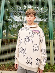 Stone Graffiti Drippy Smile Graphic Hoodie (3-16yrs) - Image 1 of 7