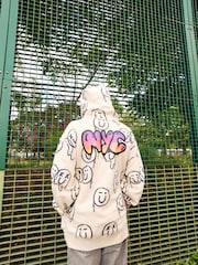 Stone Graffiti Drippy Smile Graphic Hoodie (3-16yrs) - Image 2 of 7