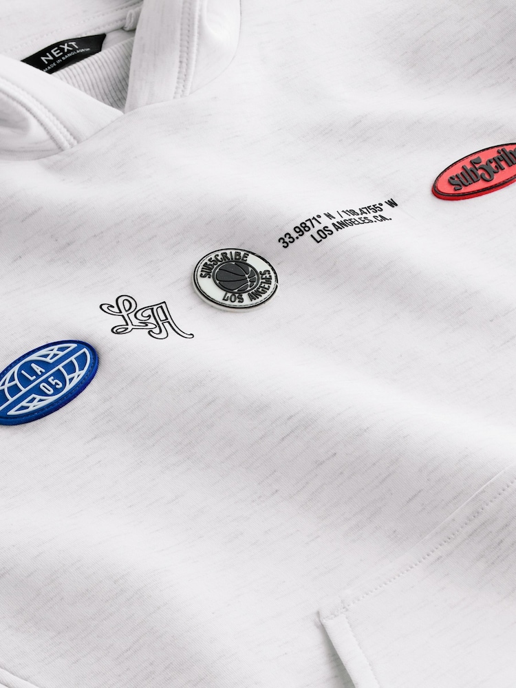 White Graphic Hoodie (3-16yrs) - Image 6 of 7
