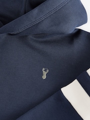 Navy Blue/Cream Colourblock Hoodie (3-16yrs) - Image 4 of 5