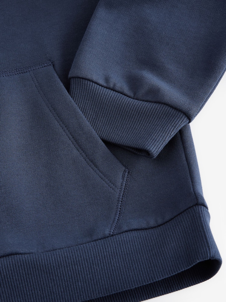 Navy Blue/Cream Colourblock Hoodie (3-16yrs) - Image 5 of 5