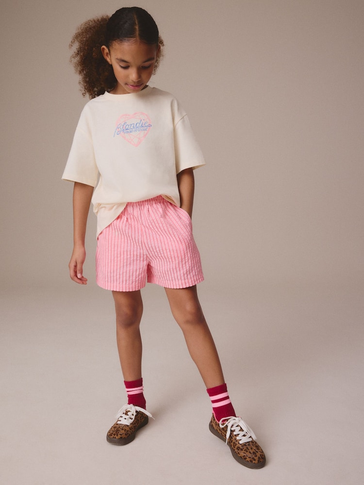 Pink Stripe Shorts (3-16yrs) - Image 3 of 3