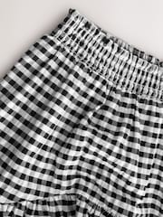 Black/White 100% Cotton Gingham Boho Skirt (3-16yrs) - Image 7 of 8