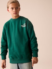 Green Subscribe Back Print Crew Neck Sweatshirt (3-16yrs) - Image 1 of 11