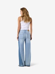 NOISY MAY Blue Wide Leg Panel Jeans - Image 2 of 5