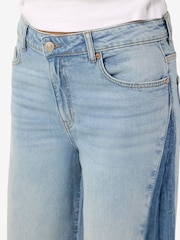 NOISY MAY Blue Wide Leg Panel Jeans - Image 3 of 5