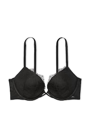 Victoria's Secret Black Add 2 Cups Push Up Rose Lace Bra - Image 3 of 3
