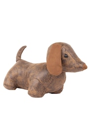 Paoletti Brown Dexter Faux Leather Dog Novelty Doorstop - Image 3 of 5