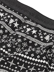 Victoria's Secret Black Fair Isle Thermal Long Pyjama Set - Image 4 of 4