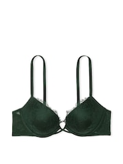 Victoria's Secret Botanical Green Bombshell Add 2 Cups Push Up Rose Lace Bra - Image 3 of 3