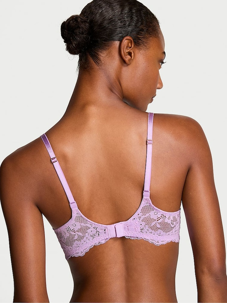 Victoria's Secret Lilac Purple Lace Trim Push Up Bra - Image 2 of 3