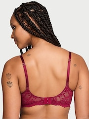 Victoria's Secret Campari Red Half Pad Plunge Lace Bra - Image 2 of 3