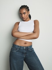 Dark Blue 100% Cotton Hourglass Superwide Jeans - Image 2 of 7
