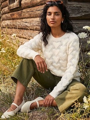 Roman White Heart Detail Knit Blouse - Image 2 of 4