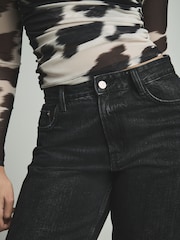 Black Hourglass Baggy 100% Cotton Wide Leg Jeans - Image 5 of 6