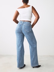 Mittelblau - Hourglass Jeans mit weitem Bein - Bild 2 von 9