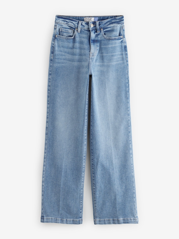 Bleu moyen - Jean Hourglass coupe large - Image 7 of 9
