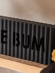 Black Nice Bum Rib Word Block Ornament - Image 2 of 5
