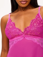 Ann Summers Purple Embroidered Icon Chemise Slip - Image 3 of 4