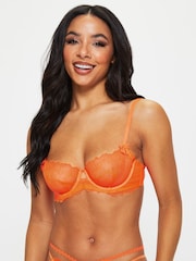 Ann Summers Orange Cadence Embroidered Non Pad Balcony Bra - Image 1 of 5