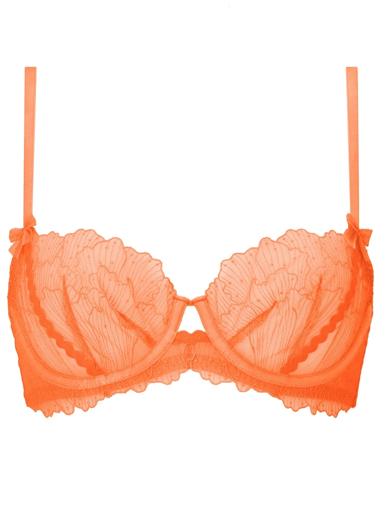 Ann Summers Orange Cadence Embroidered Non Pad Balcony Bra - Image 5 of 5