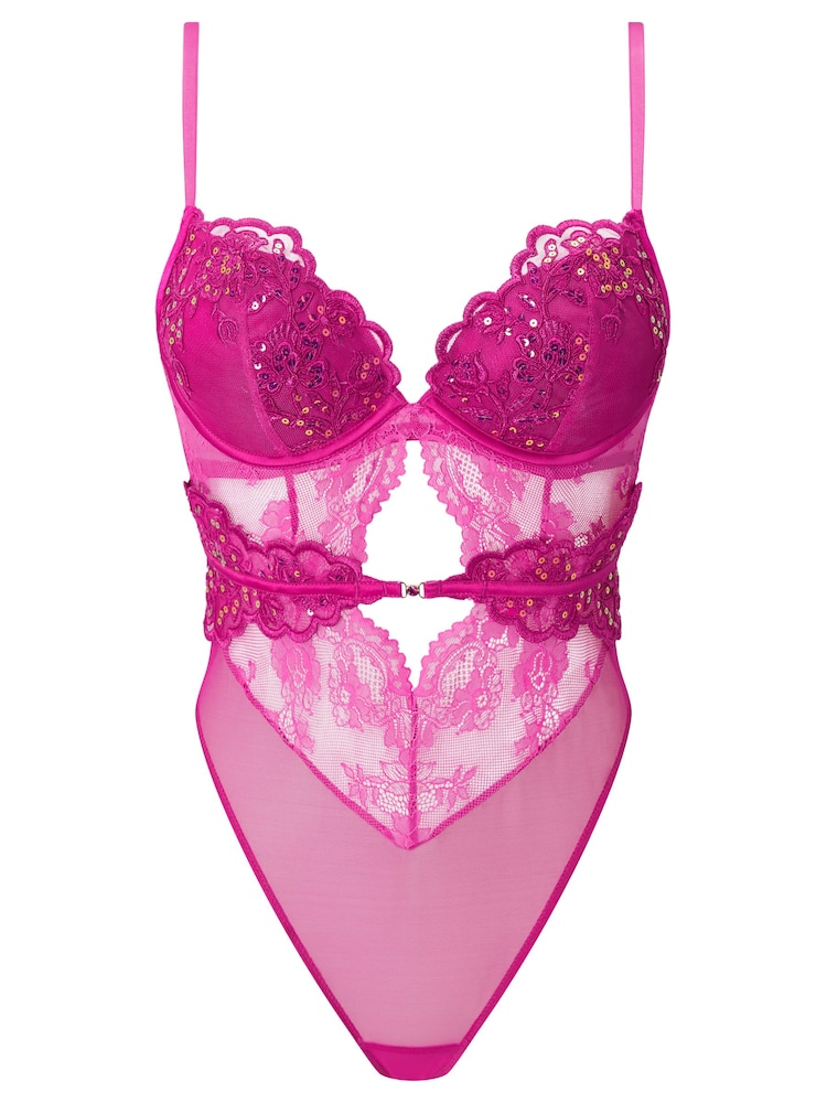 Ann Summers Purple Embroidered Icon Padded Body - Image 2 of 4