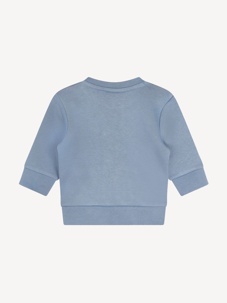 BOSS Blue Vintage Logo Baby Crew Neck Sweatshirt - Image 2 of 2