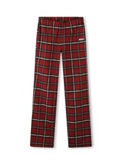 BOSS Red Flannel Check Logo Pyjama Top & Trousers Set - Image 4 of 5