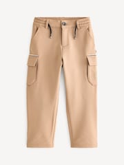 BOSS Natural Cargo Trousers With Logo Pocket Detail - Image 1 of 2